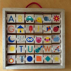 Crate and Barrel wooden alphabet